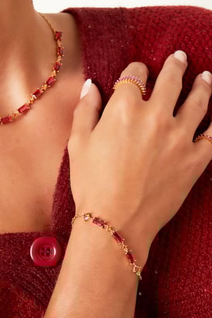 Bracelet pierres de couleur - Collection Sparkle Couleur orange & Couleur or Cuivré h5 Image3